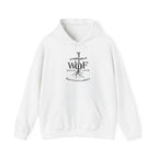 Hoodie — "W.O.F. Woman of Faith" Cross Christian Graphic Pullover