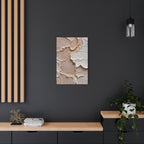 Neutral Textured Abstract Canvas Print — Beige & Cream Wall Art, Matte Stretched 1.25"