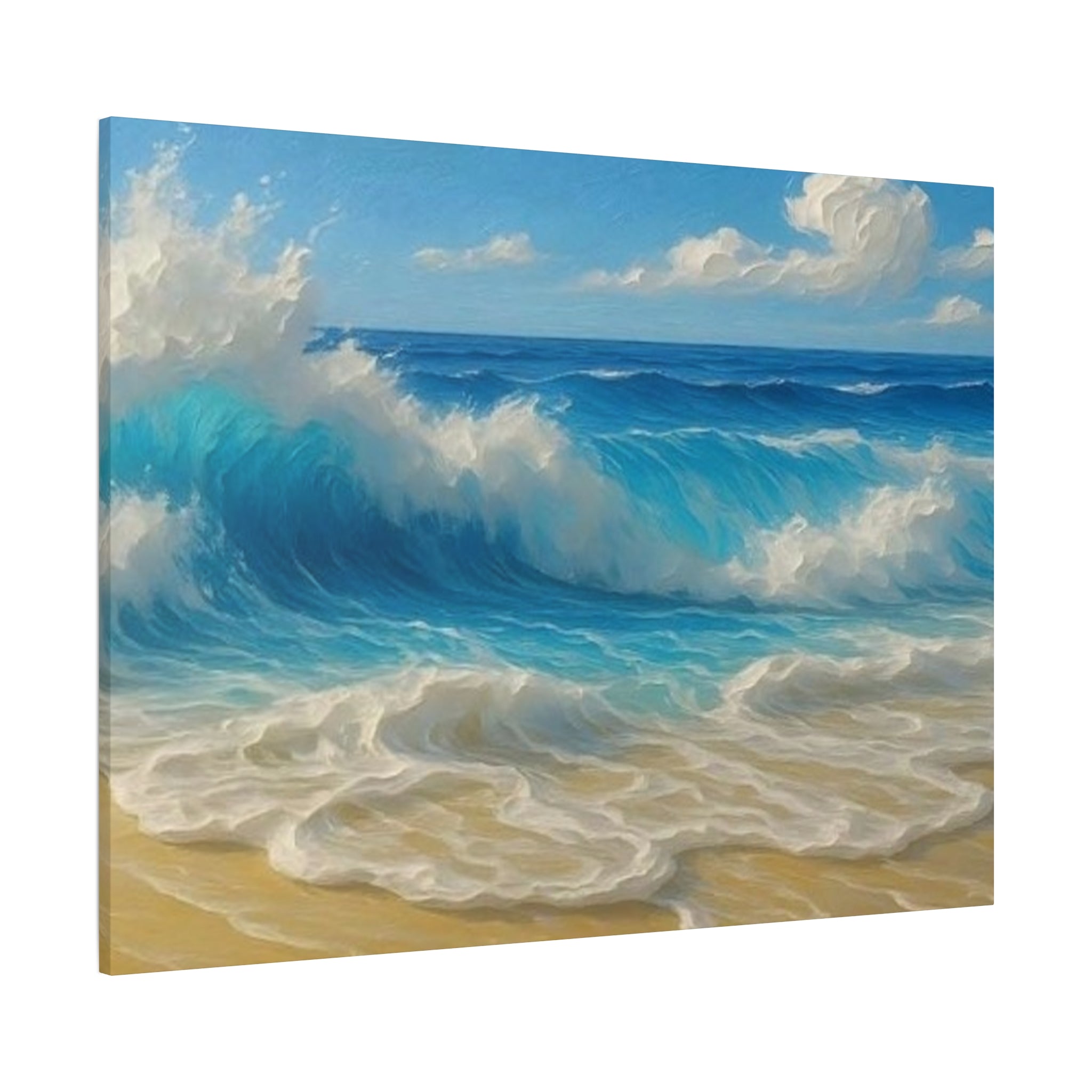 Sunny Beach Waves-Matte Canvas, Stretched, 1.25"
