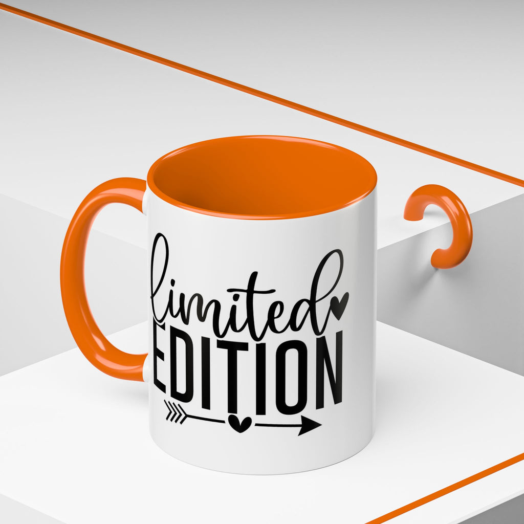 Limited Edition Accent Coffee Mug — Pink Interior, 'Limited Edition' Graphic (11/15oz)