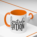 Limited Edition Accent Coffee Mug — Pink Interior, 'Limited Edition' Graphic (11/15oz)