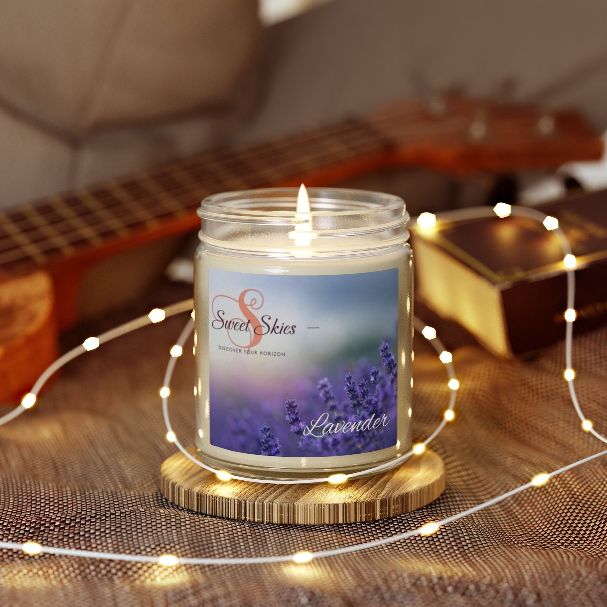 Lavender Scented Candle — Coconut Apricot Wax (9oz)