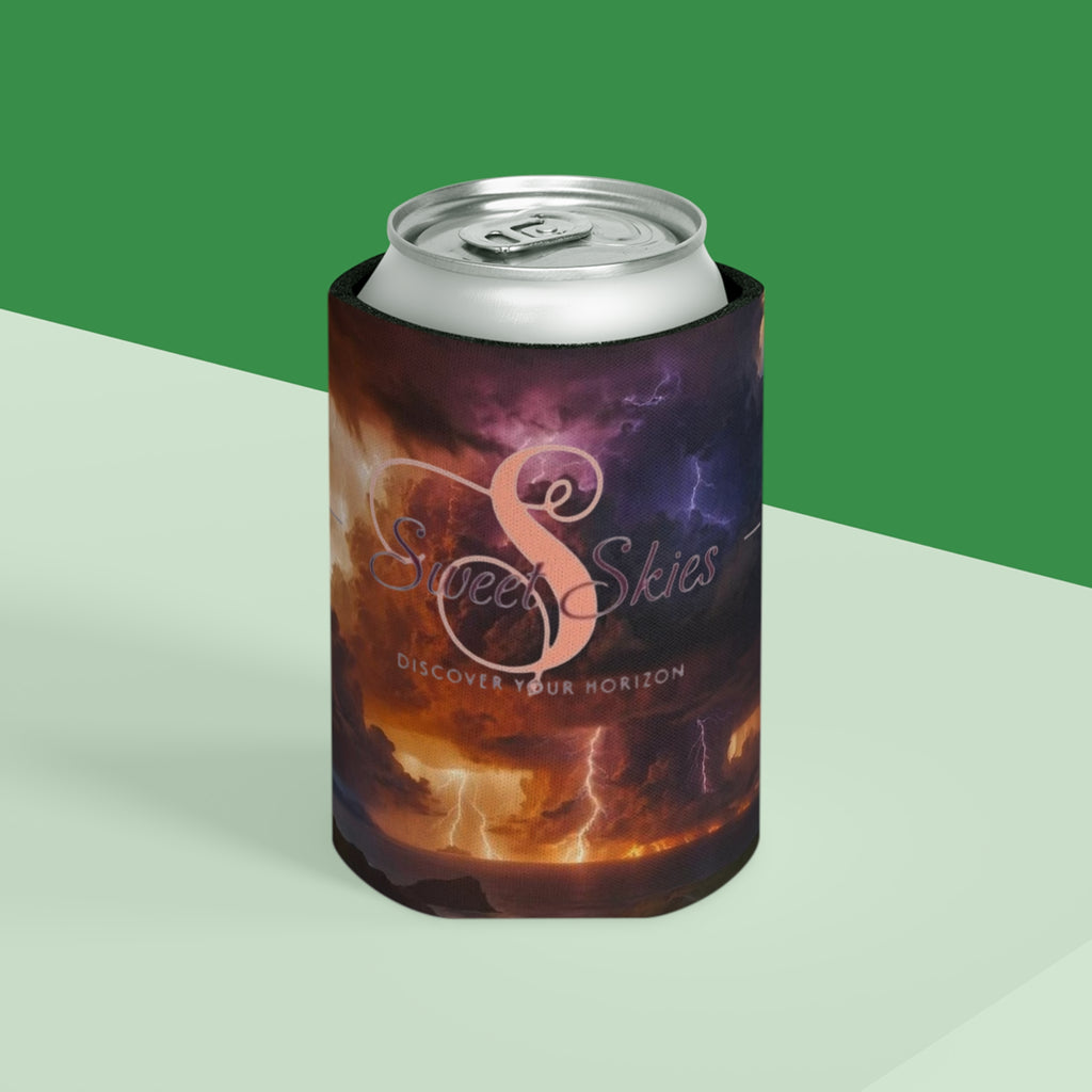 Sweet Skies Stormscape Can Cooler – Scenic Lightning Beach Beverage Insulator