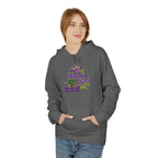 Mardi Gras Mask Hoodie — Purple Green Gold Carnival Pullover