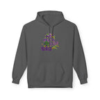 Mardi Gras Mask Hoodie — Purple Green Gold Carnival Pullover