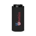 Can Cooler - 'Merica Peace Sign Patriotic Beer Koozie for 4th of July