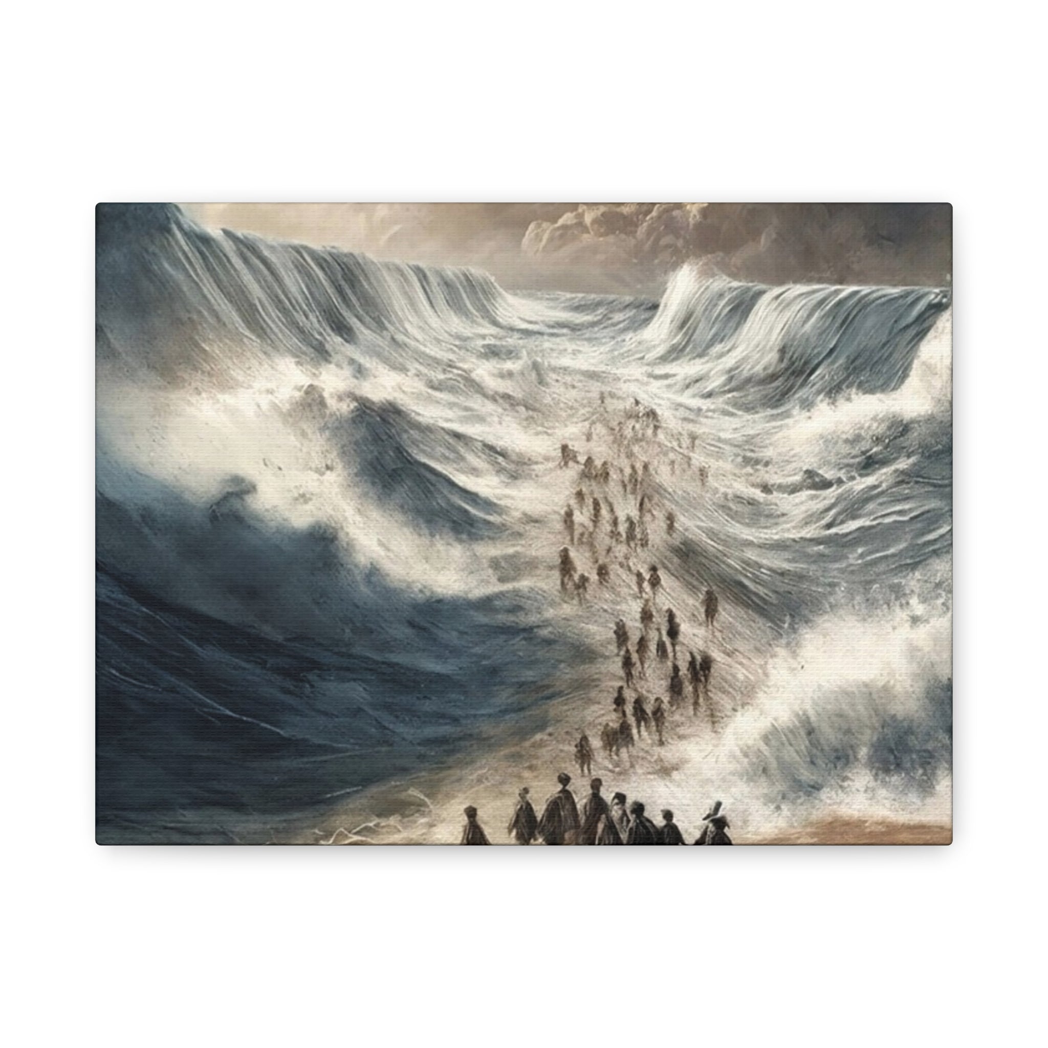Biblical Exodus Wall Canvas — Parting of the Red Sea Matte Stretched Canvas