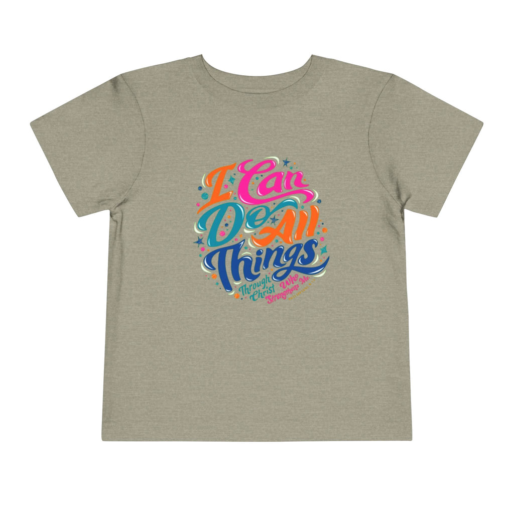I Can Do All Things Toddler Tee – Colorful Inspirational Kids Shirt