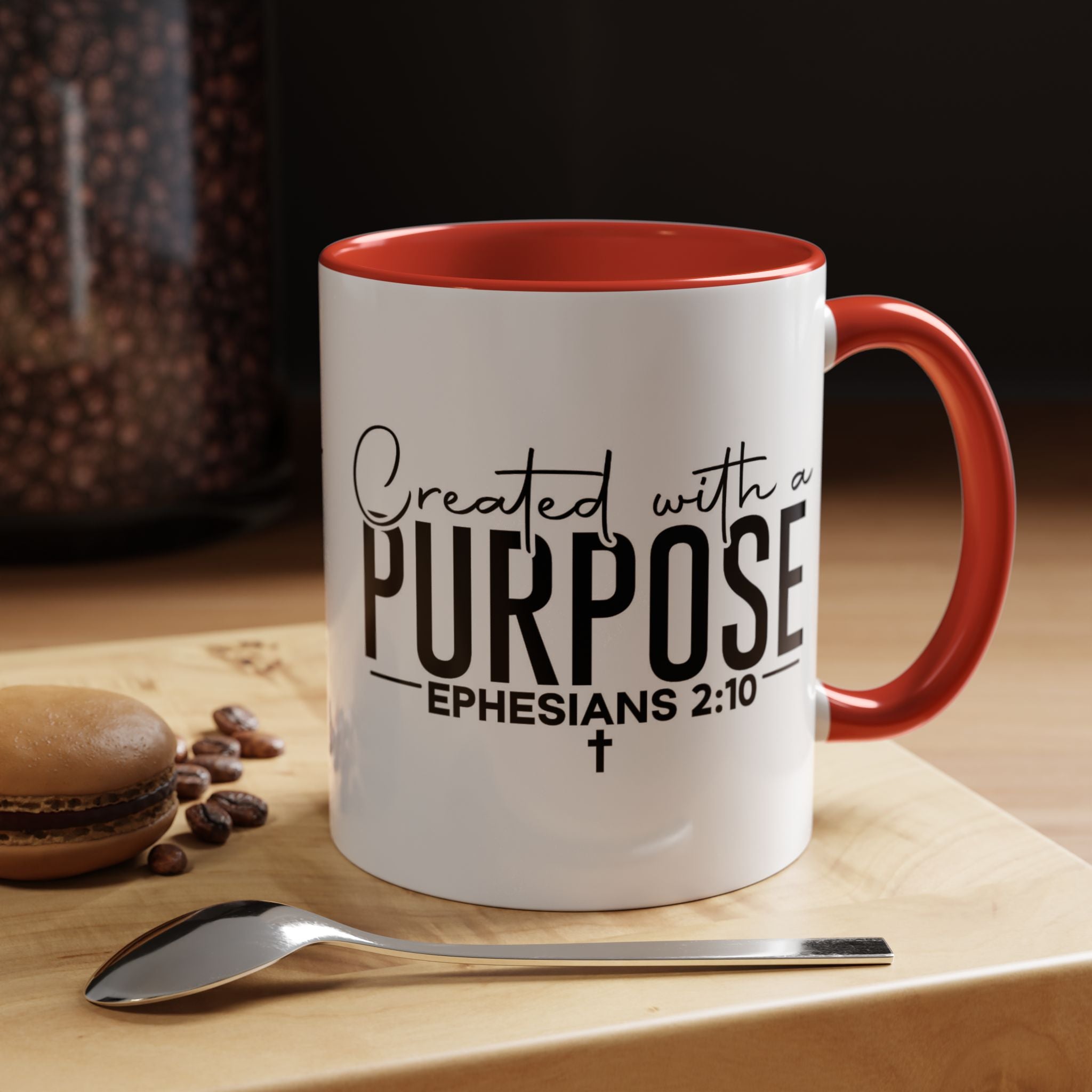 Created with a Purpose Ceramic Mug — Inspirational Ephesians 2:10 Coffee Cup
