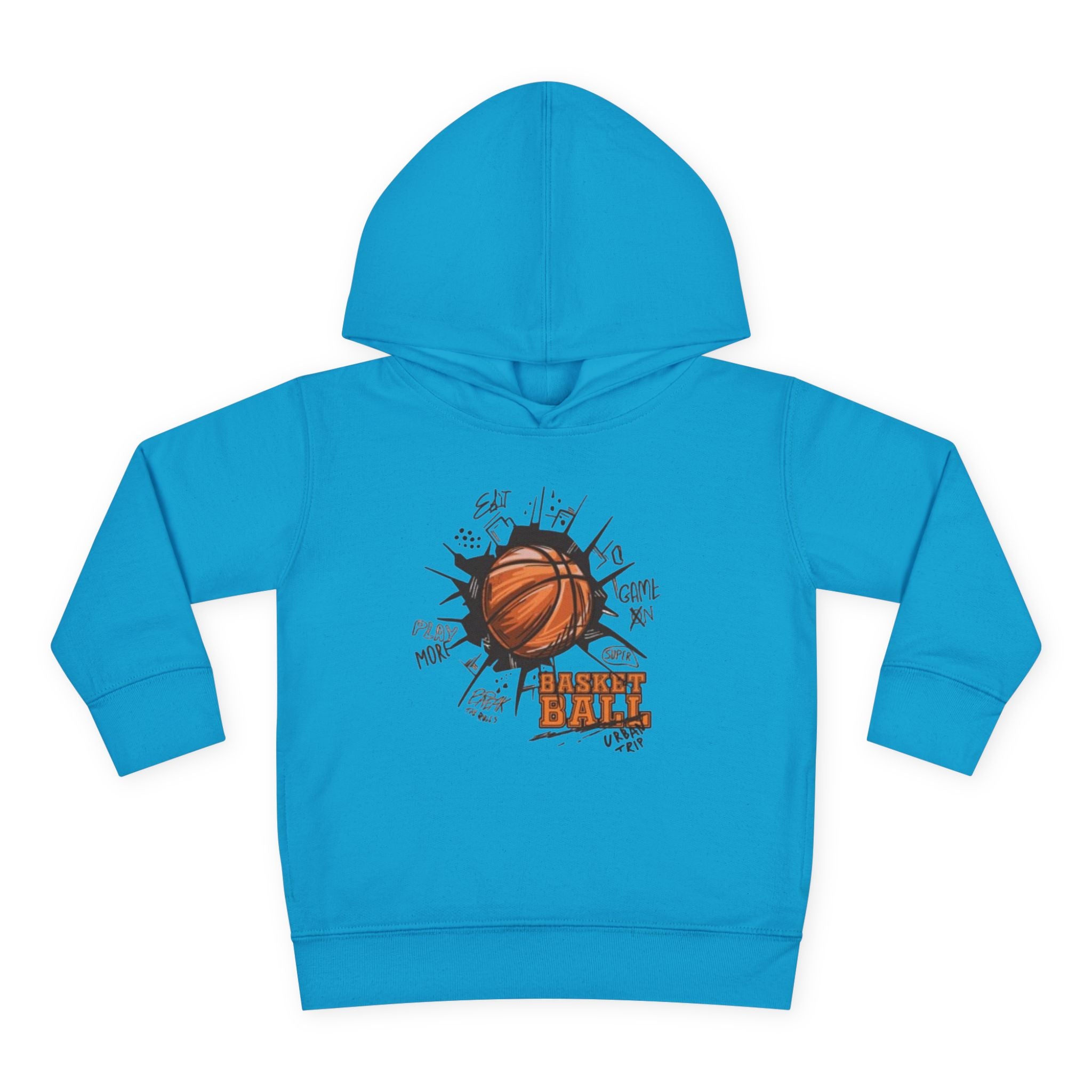 Toddler Basketball Hoodie – 'Ball' Graphic Pullover for Kids