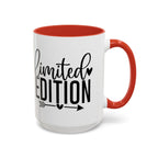 Limited Edition Accent Coffee Mug — Pink Interior, 'Limited Edition' Graphic (11/15oz)