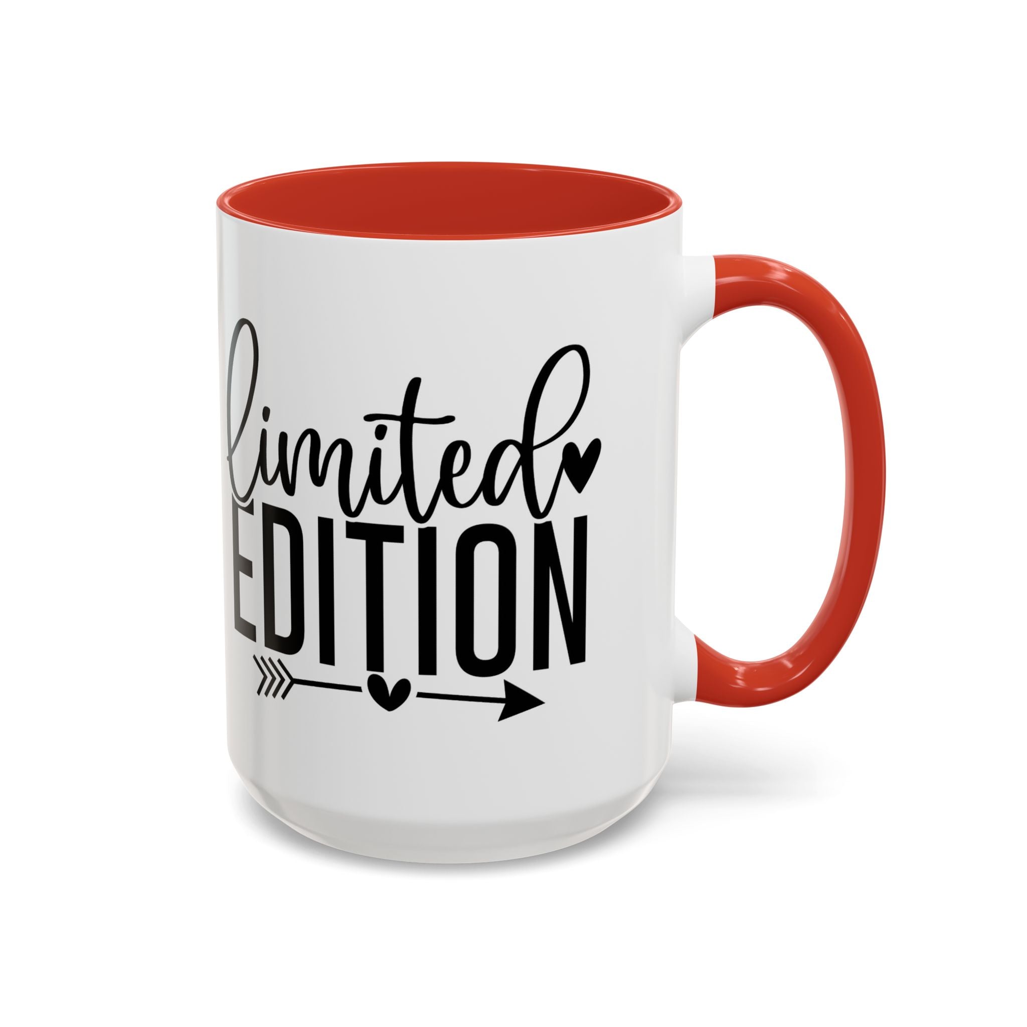 Limited Edition Accent Coffee Mug — Pink Interior, 'Limited Edition' Graphic (11/15oz)