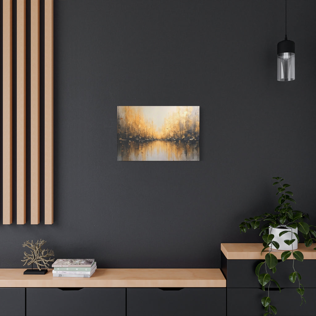 Abstract Gold Landscape Canvas Wall Art — Matte Stretched 1.25"