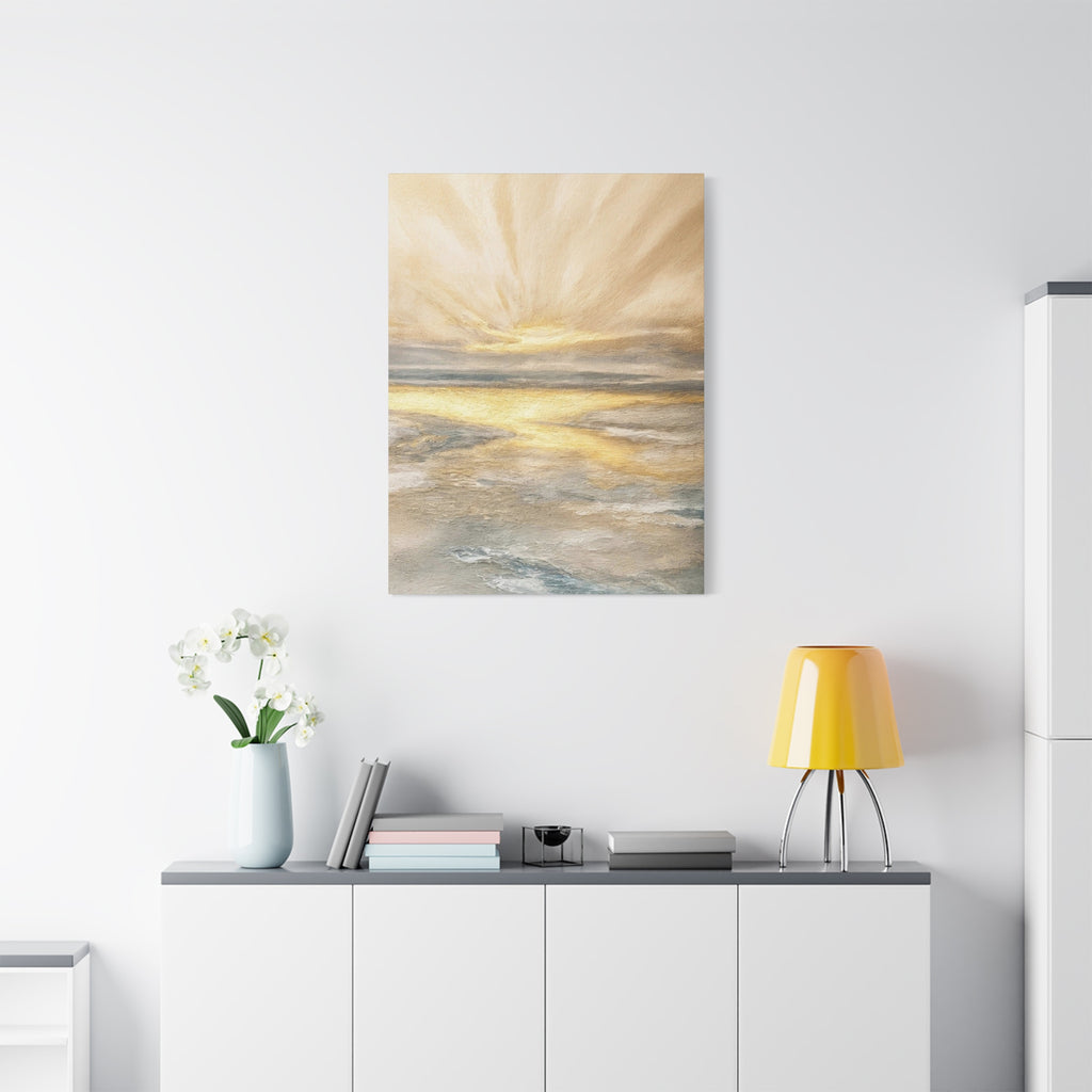 Golden Sunrise Seascape Canvas