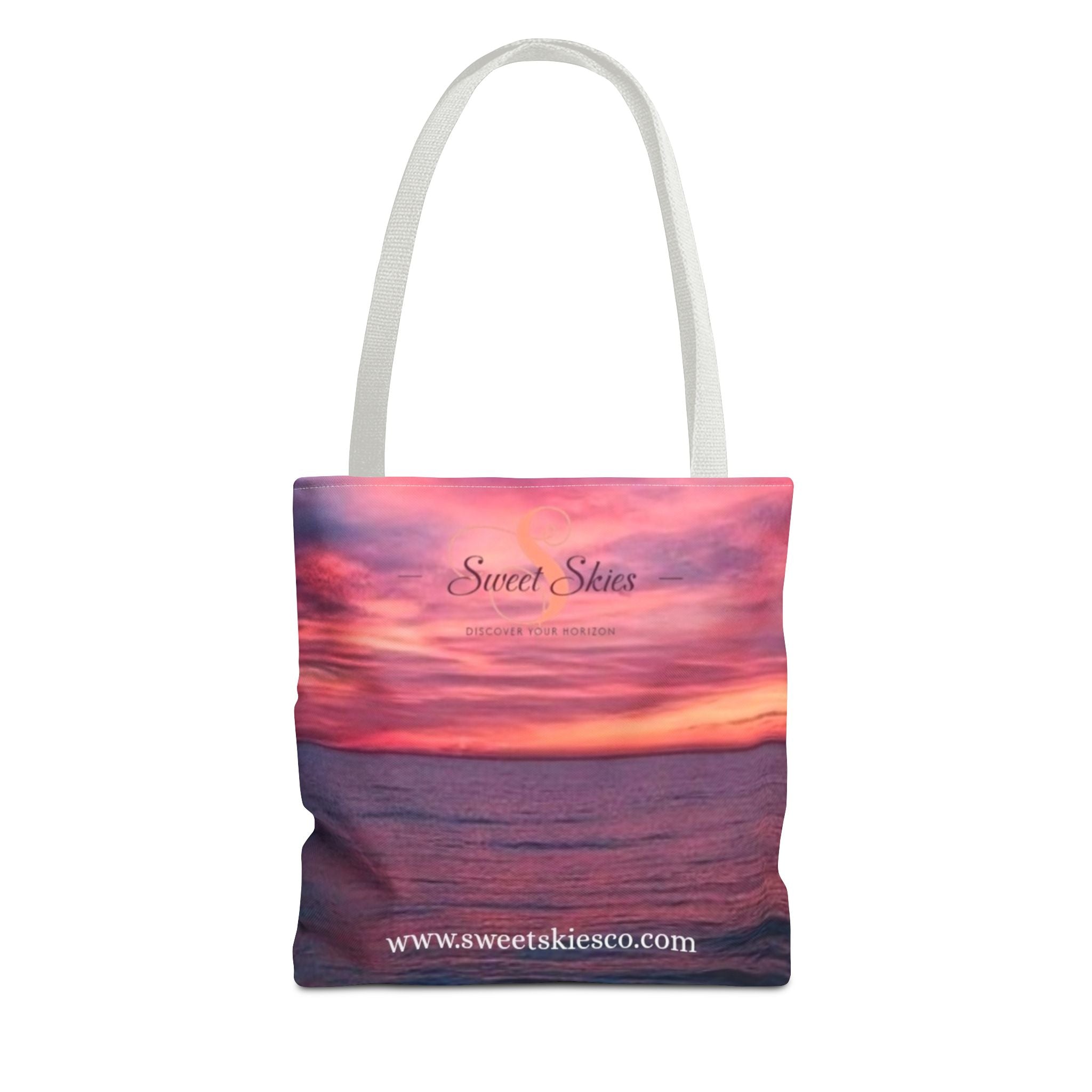 Sunset Beach Tote Bag – "Sweet Skies" Scenic All-Over Print