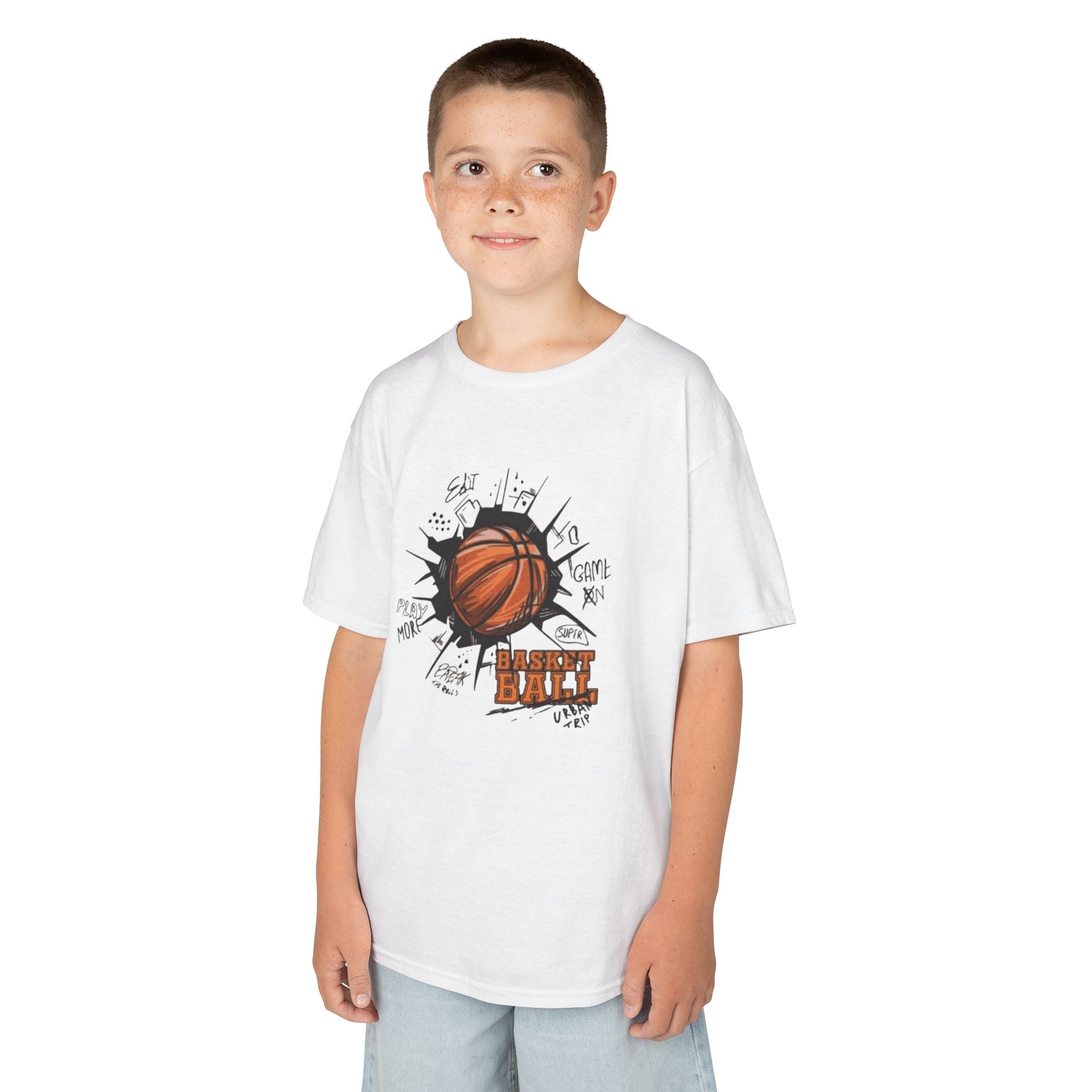 Kids Basketball Tee — Slam Dunk Graphic Shirt