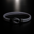 Gray Rope Bracelet – Minimalist Men’s Bracelet with Black Magnetic Clasp-0
