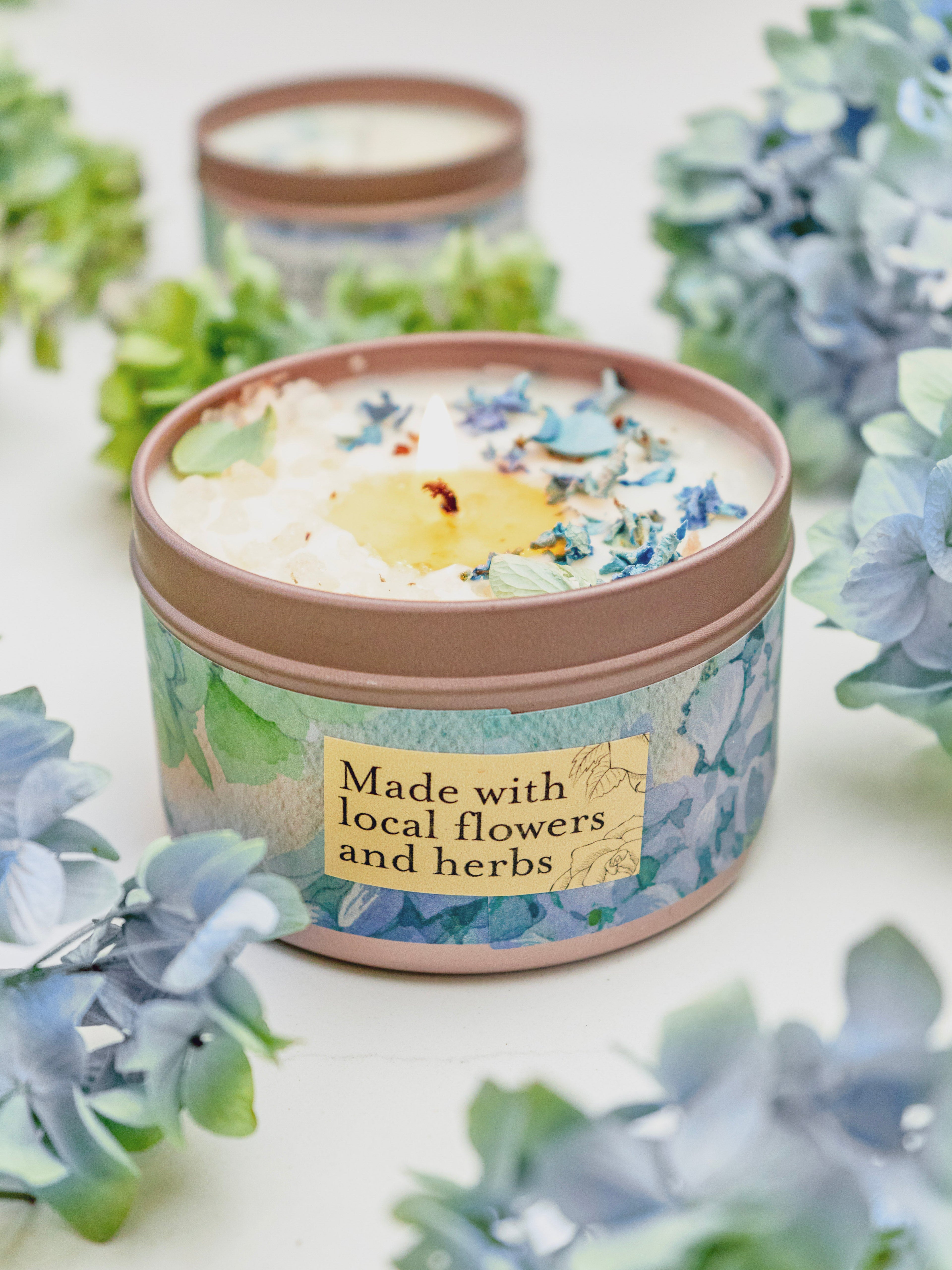 BY THE SEA Hydrangea Sea Salt Candle