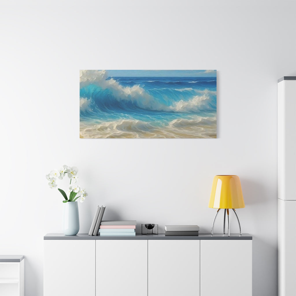 Sunny Beach Waves-Matte Canvas, Stretched, 1.25"