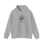 Hoodie — "W.O.F. Woman of Faith" Cross Christian Graphic Pullover