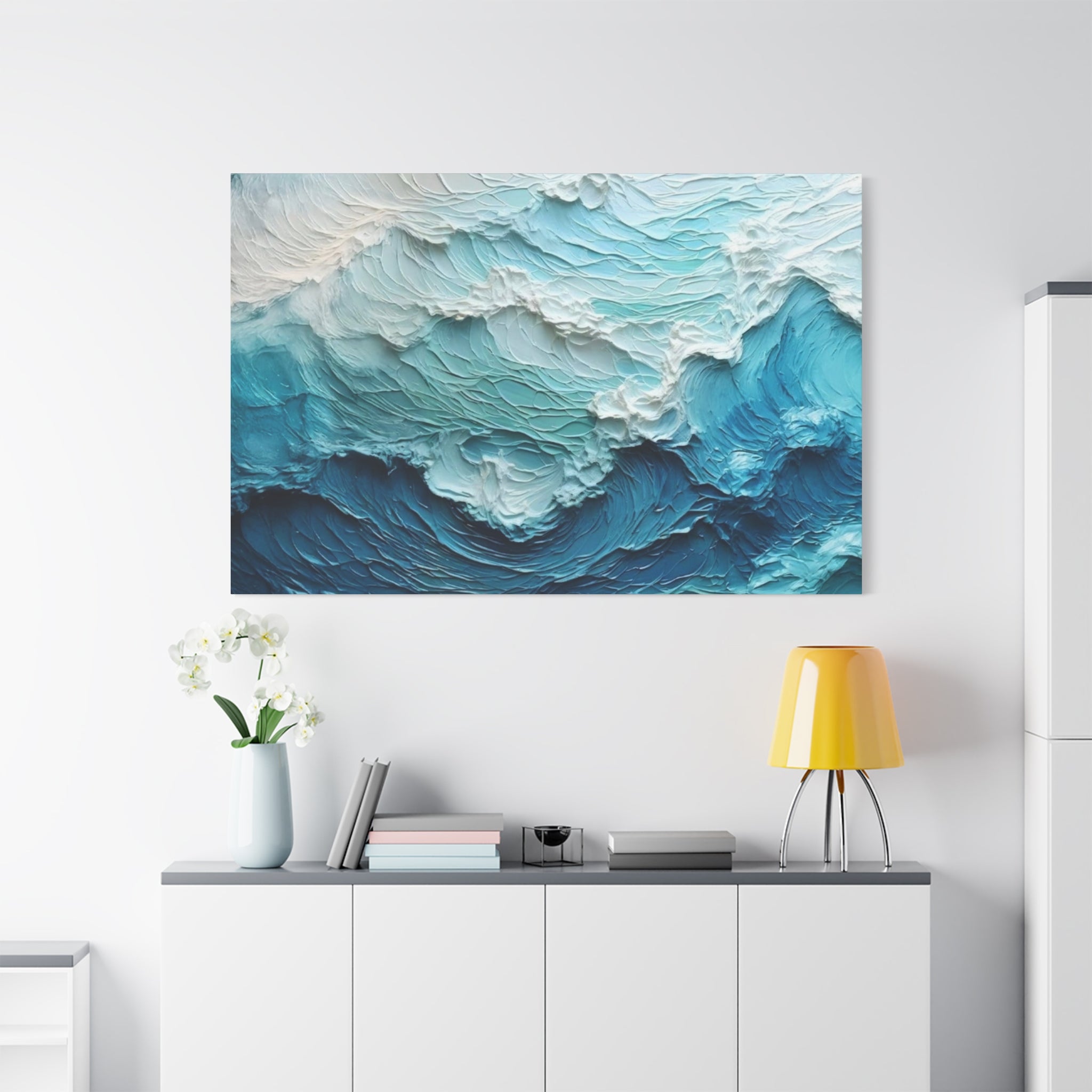 Ocean Waves Texture Matte Canvas Print