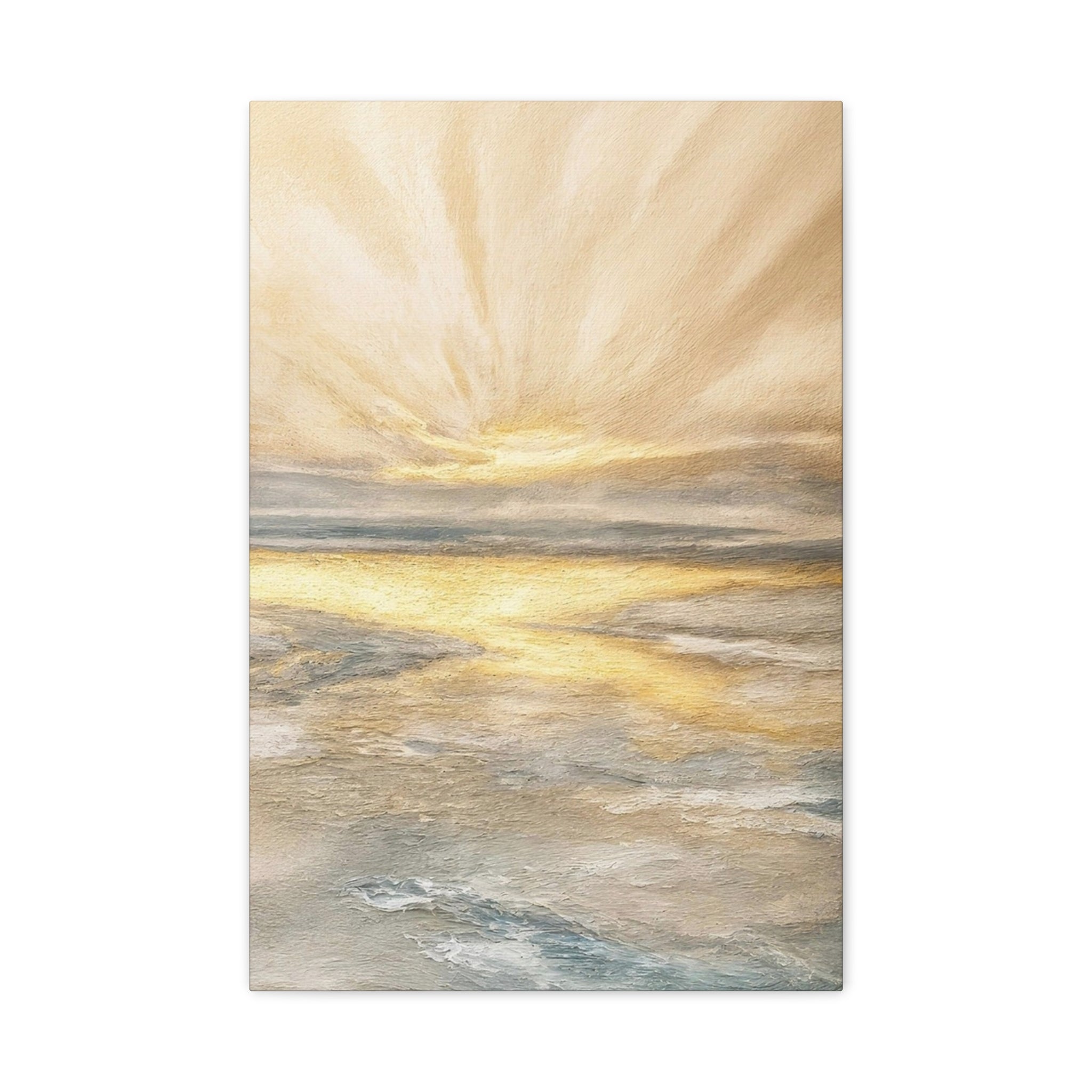 Golden Sunrise Seascape Canvas