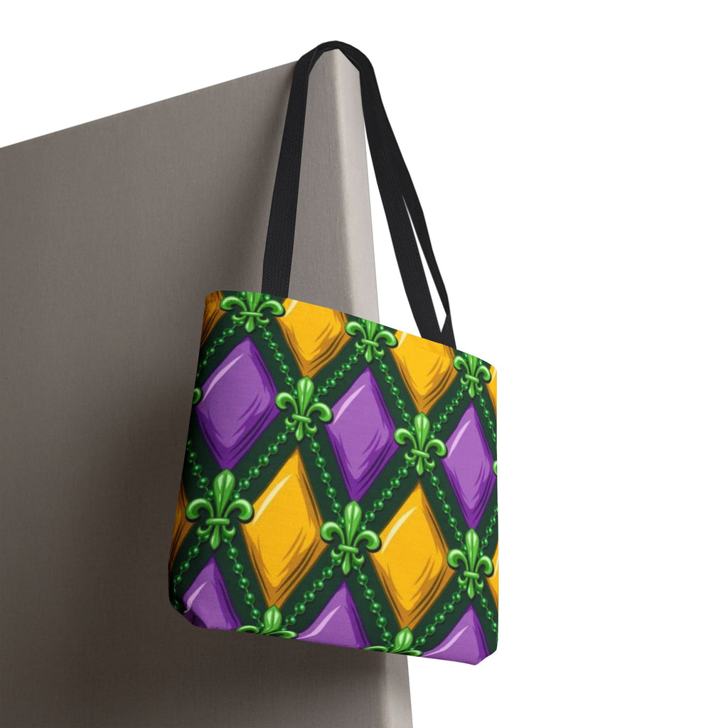 Mardi Gras Diamond Pattern Tote