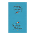 "Dinner Is Poured" Tea Towel — Funny Cocktail Bar Kitchen Dish Towel