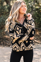 Aztec Western Plush Sweatshirt