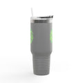 St. Patrick's Day 40oz Insulated Travel Mug — 'Happy St. Patrick's Day' Neon Green Design