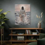 Jesus Walking on Water Matte Canvas Print