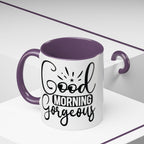 Good Morning Gorgeous Accent Coffee Mug – 11/15oz Pink Interior