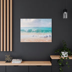 Seaside Waves Matte Canvas Print — Tranquil Beach Wall Art, Stretched 1.25"
