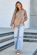 Christina Raglan Sleeve Pleated Top