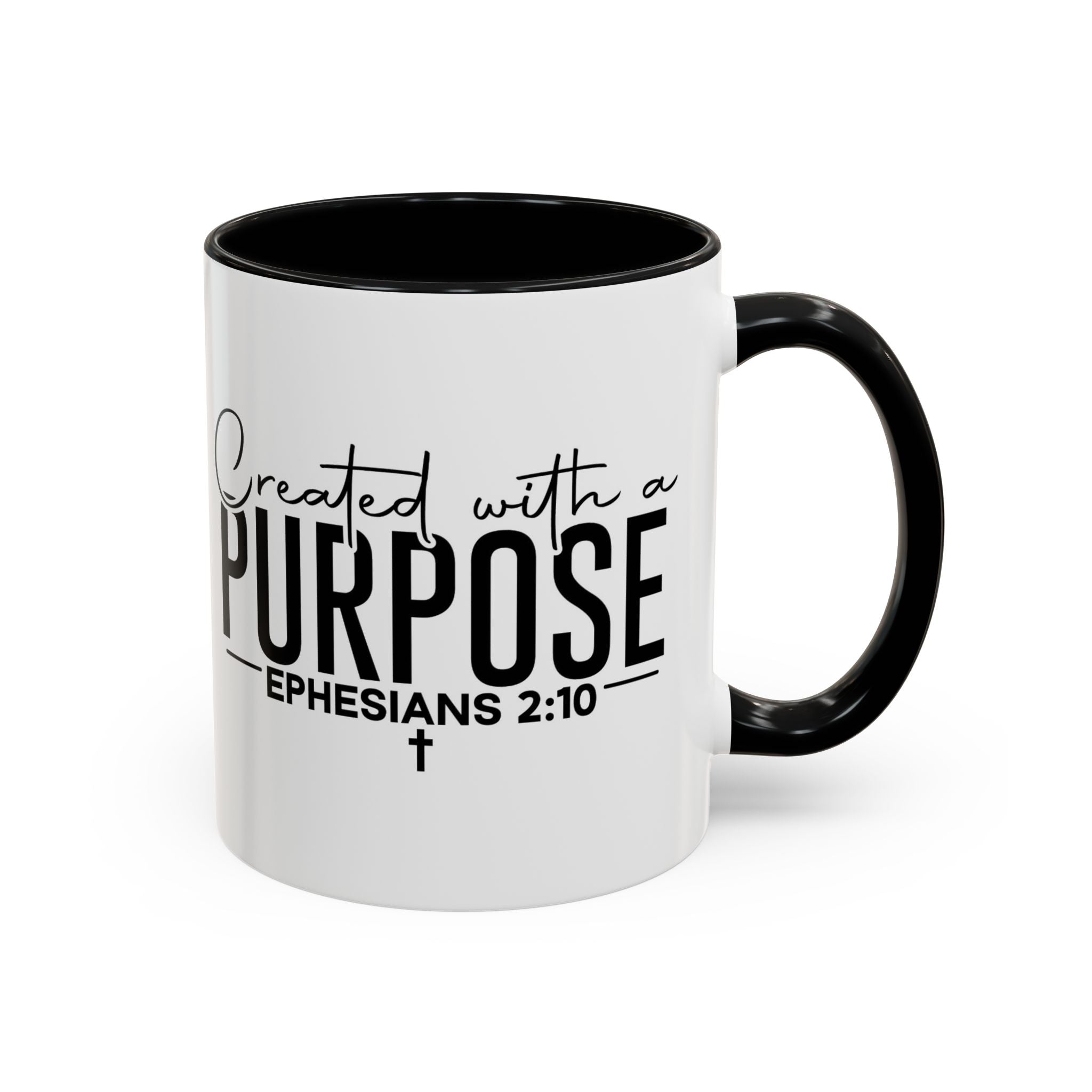 Created with a Purpose Ceramic Mug — Inspirational Ephesians 2:10 Coffee Cup