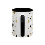 Heart Garland Accent Coffee Mug — Pink & Gold Valentine Ceramic