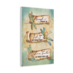 Inspirational Dragonfly Canvas Wall Art - "Accept What Is, Let Go, Have Faith"