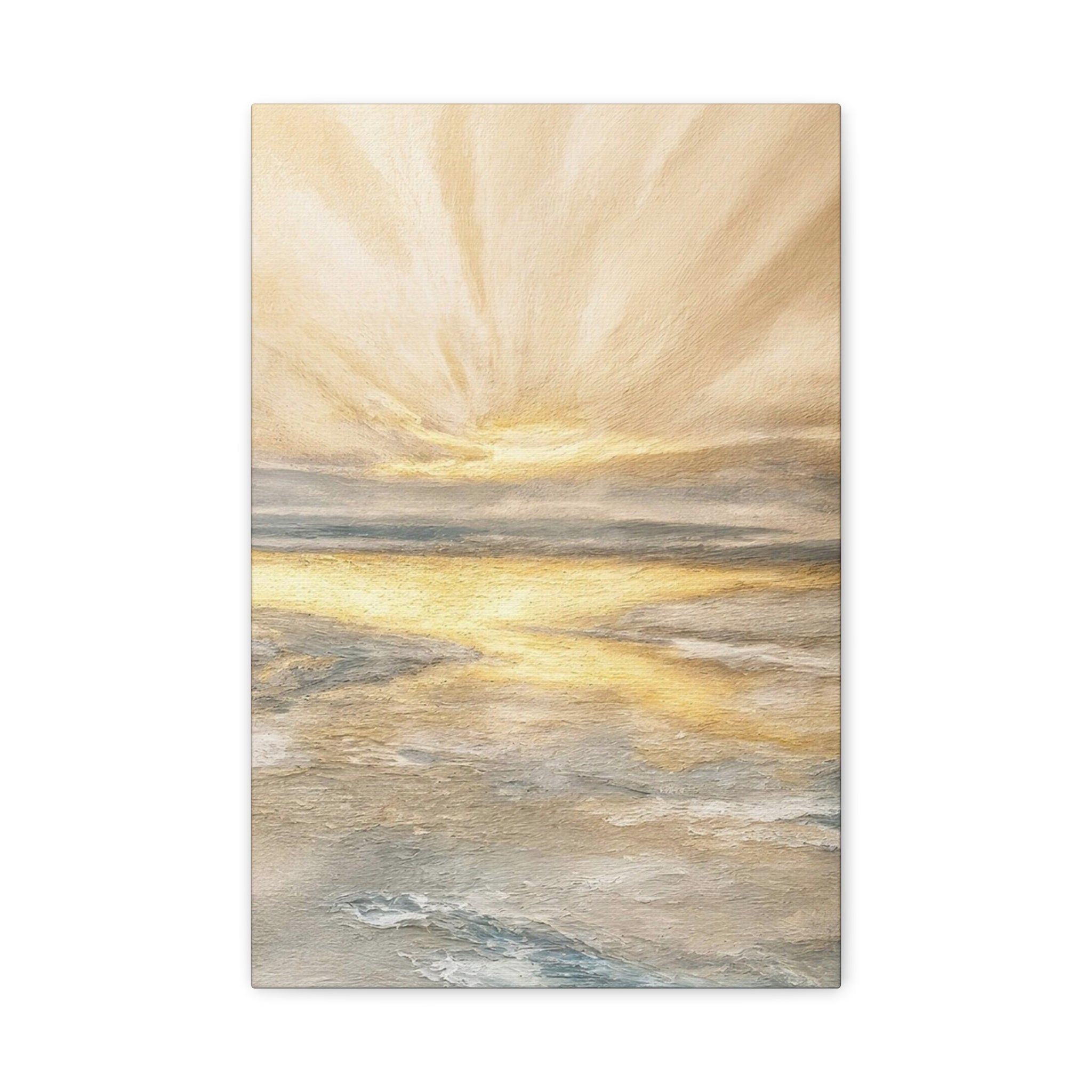 Golden Sunrise Seascape Canvas