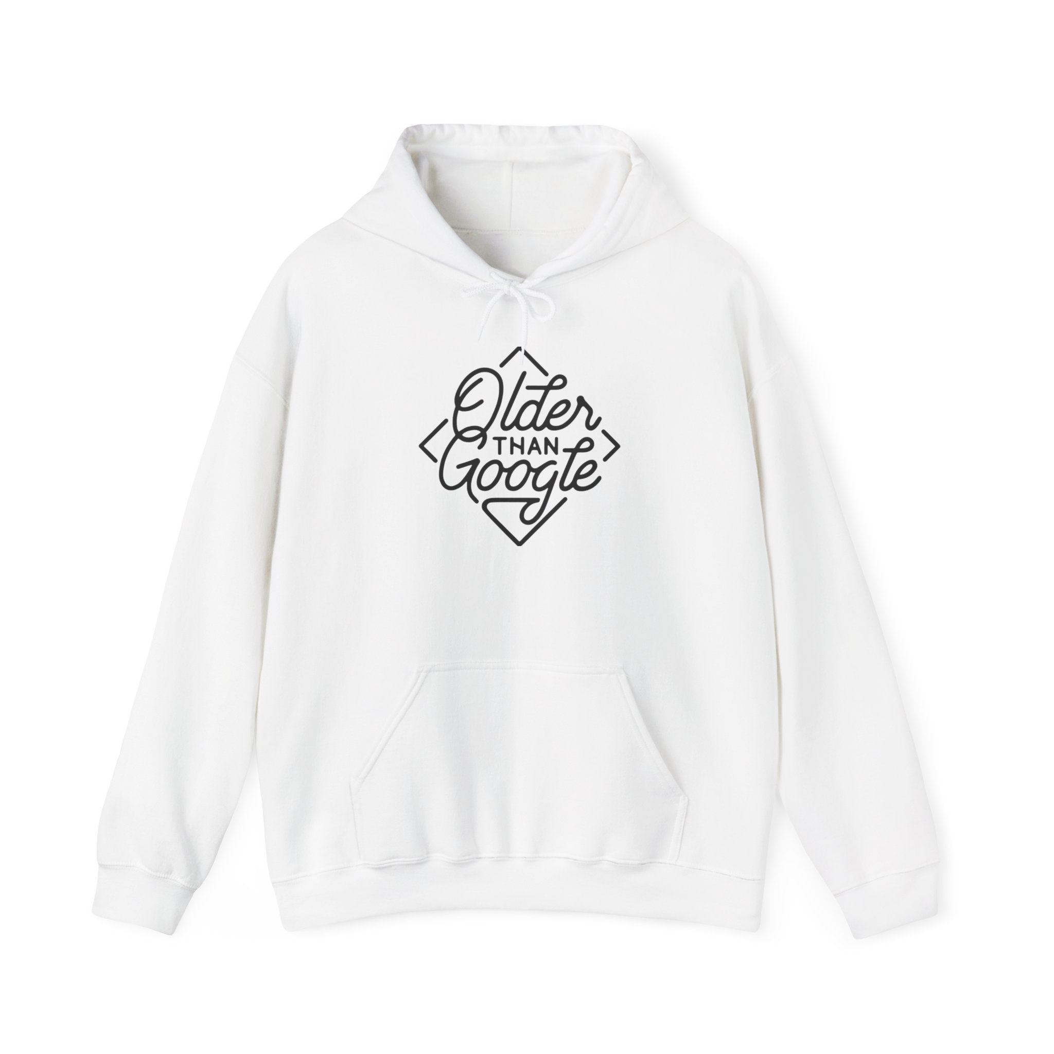 Hoodie — "Older Than Google" Vintage Script Pullover