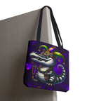 Mardi Gras Gator Tote Bag — Festive Jester Alligator Print