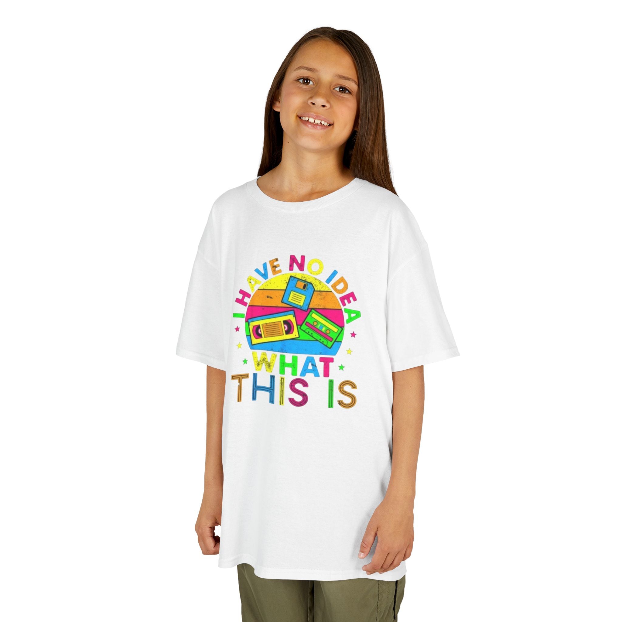 Kids T-Shirt — "I Have No Idea What This Is" Colorful Retro Toy Graphic