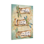 Inspirational Dragonfly Canvas Wall Art - "Accept What Is, Let Go, Have Faith"