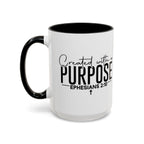Created with a Purpose Ceramic Mug — Inspirational Ephesians 2:10 Coffee Cup