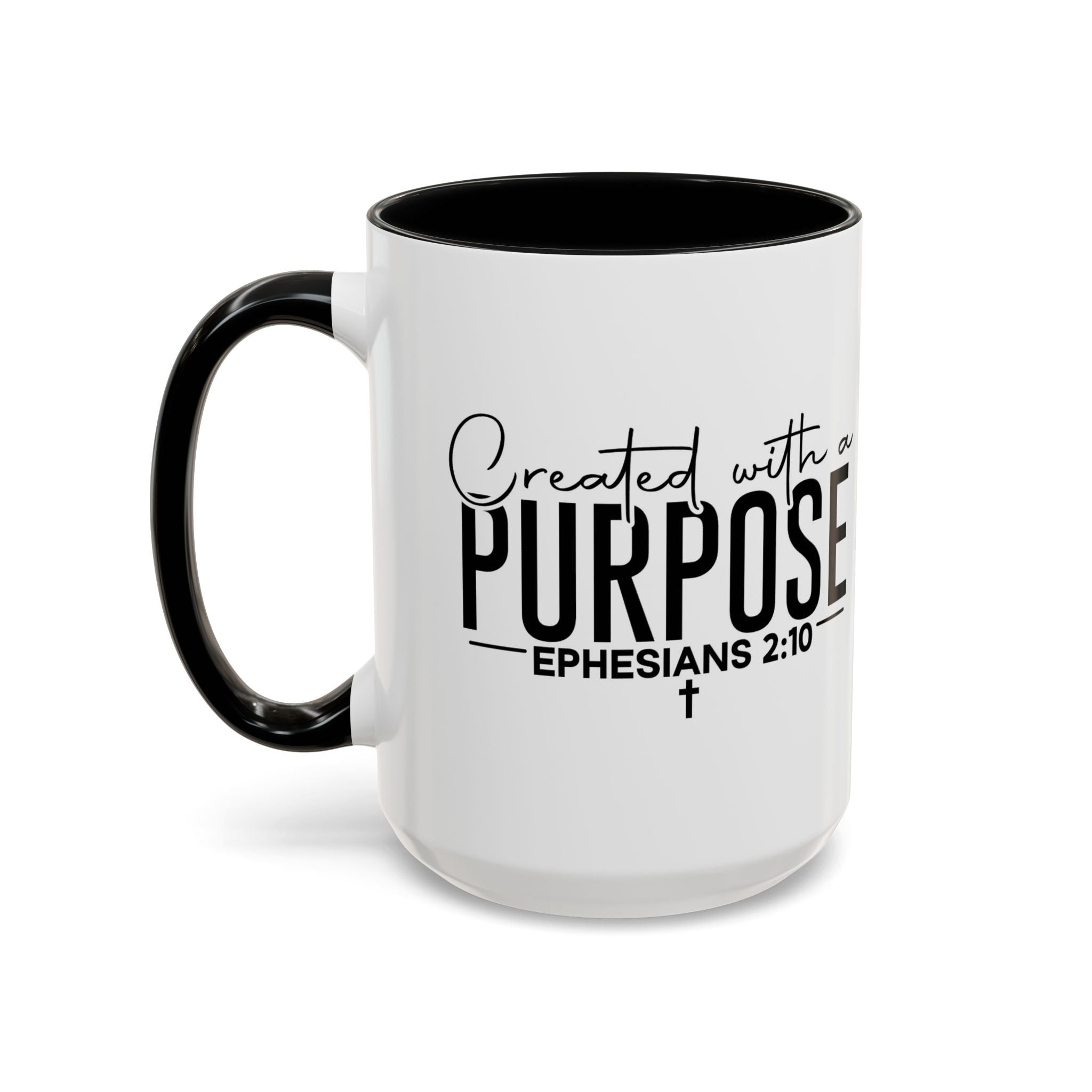 Created with a Purpose Ceramic Mug — Inspirational Ephesians 2:10 Coffee Cup