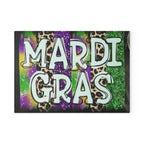 Mardi Gras Glass Cutting Board – Colorful Carnival Kitchen Decor