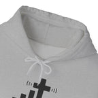 Christian Faith Hoodie — "Get Connected" Signal Bars Cross Design