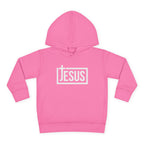 Toddler Jesus Hoodie – Kids Faith Pullover Fleece with 'JESUS' Box Logo