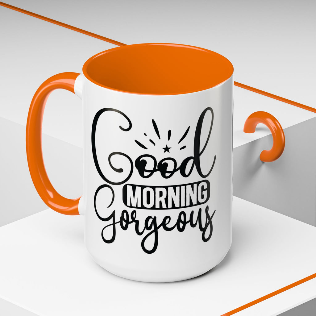Good Morning Gorgeous Accent Coffee Mug – 11/15oz Pink Interior