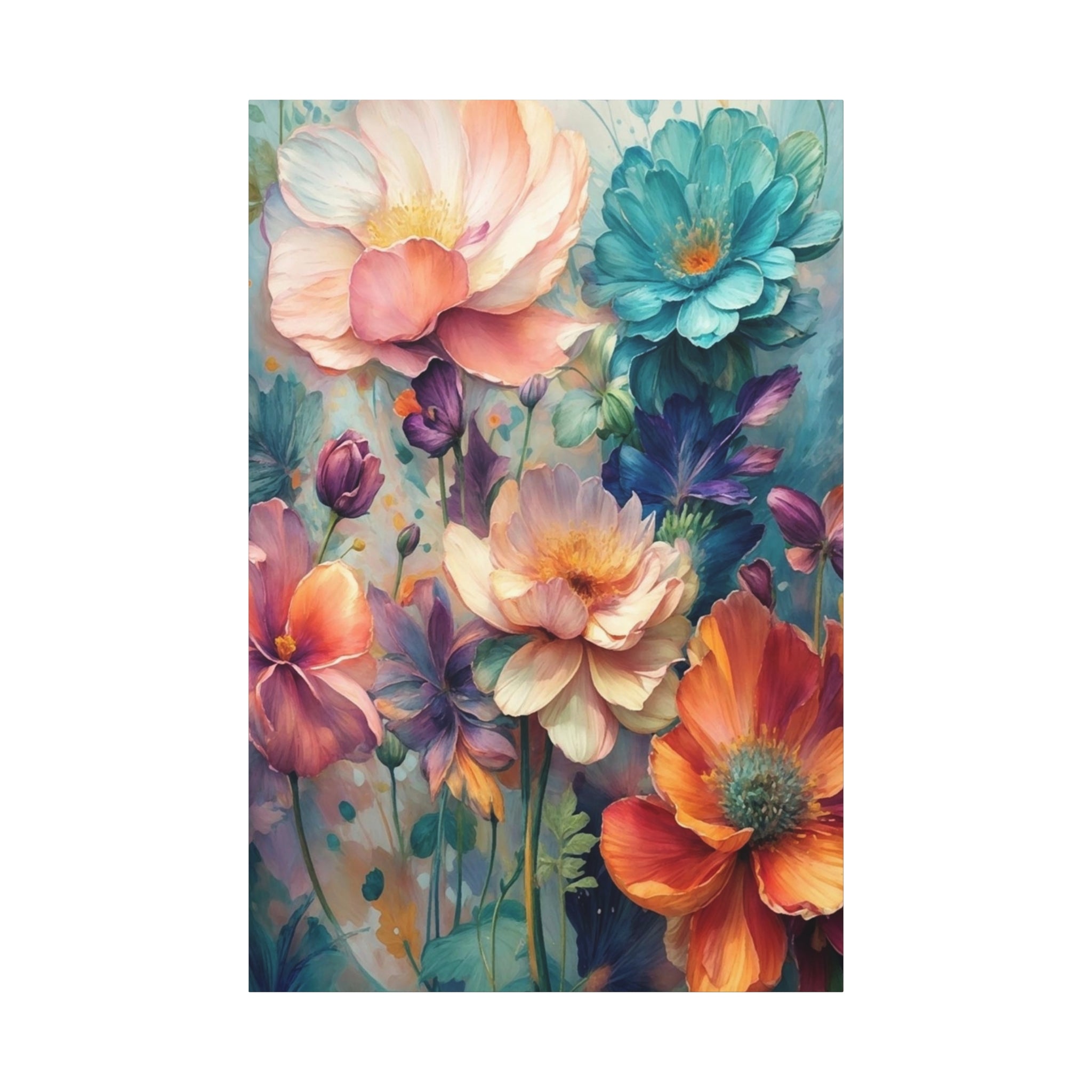 Floral Dreamscape Matte Canvas Print — Stretched 1.25"