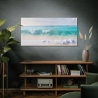 Seaside Waves Matte Canvas Print — Tranquil Beach Wall Art, Stretched 1.25"